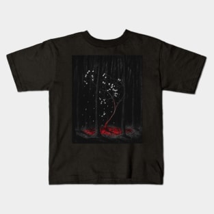 Sorrow, dark tree illustration Kids T-Shirt